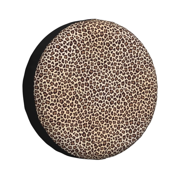 Balery Leopard Print-2 Cubiertas para Neumáticos - Protector Resistente para Neumáticos de Camioneta, SUV, Remolque, Camper y RV-17 inch