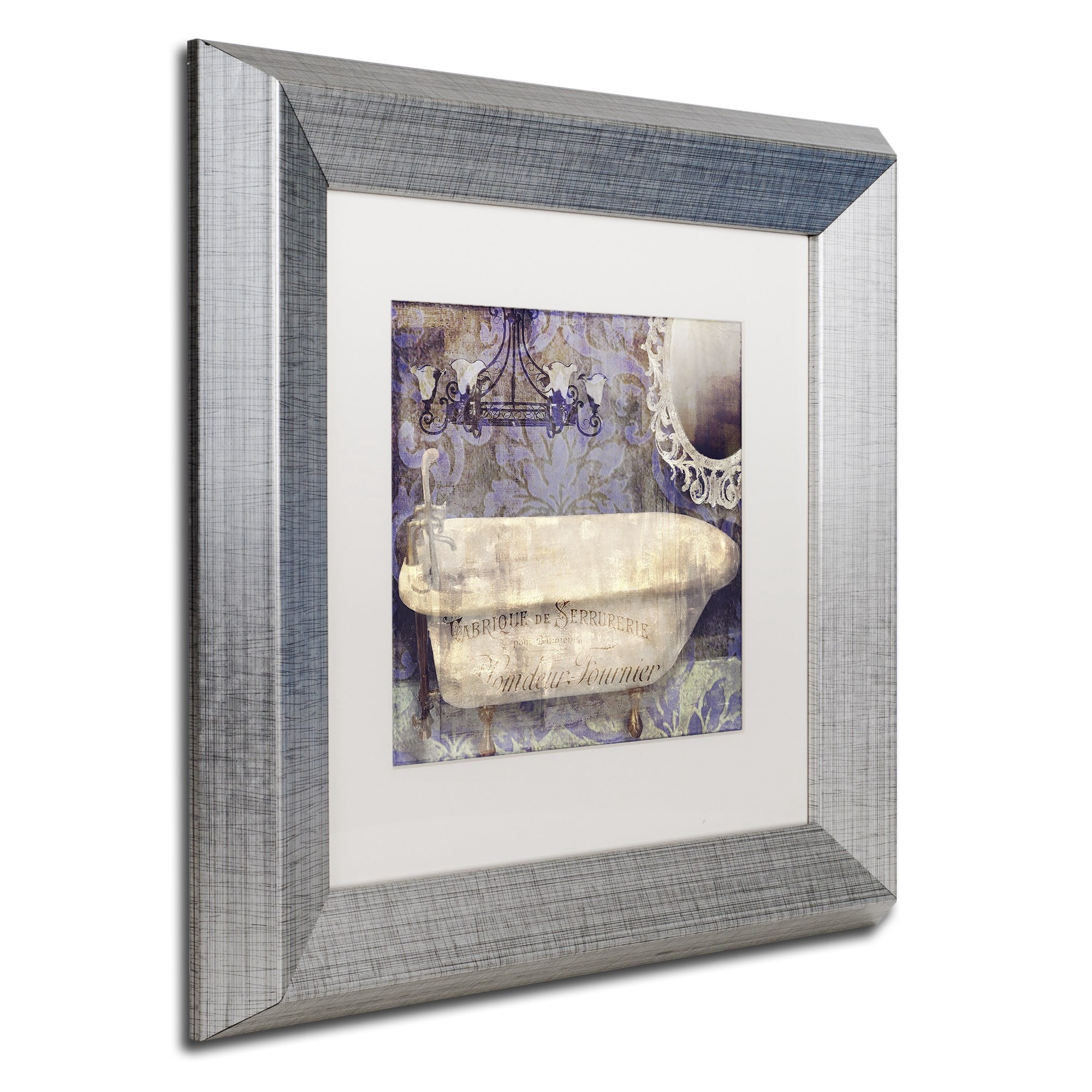 Trademark Fine Art "Le Bain Paris II" Canvas Art by Color Bakery White Matte, Silver Frame