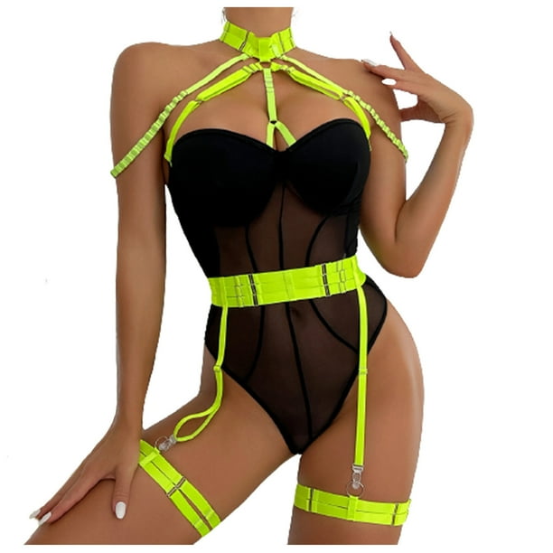 Ropa interior de mujer Sujetador Bragas Ropa interior Calzoncillos Liguero Lencería Juegos de roles Mamelucos Conjuntos Fridja nalpqowj43654