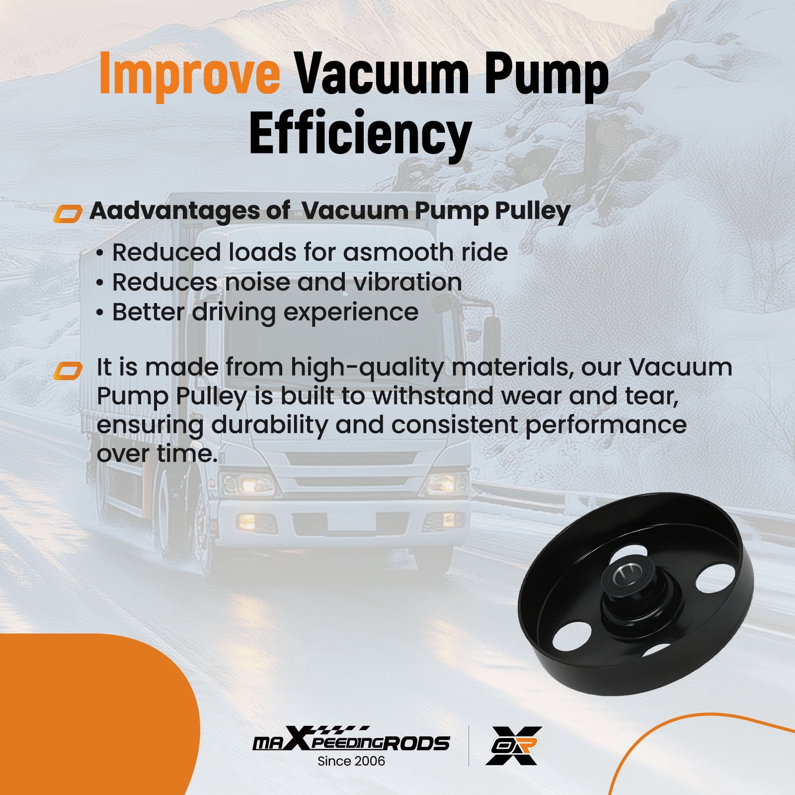 Maxpeedingrods 8972414162 Vacuum Pump Pulley for Isuzu NPR HD Gas V8 L96 LQ4 L31 LQ4 L05 L96 LQ4 1995-2019