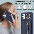 thumbnail image 6 of iPhone 12 Mini case with Card Holder, iPhone 12 Mini Phone Case Wallet for Women magsafe Compatible Wallet Detachable 2-in-1 for Men-Dark Blue, 6 of 12