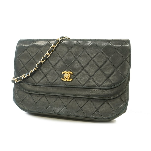 Used Auth Chanel Matelasse Chain Shoulder Women's Leather Shoulder Bag Black Used Auth Chanel Matelasse Chain Shoulder Women's Leather Shoulder Bag Black