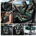 thumbnail image 2 of Jeiento Aztec Eagle Cow Print 15 Pcs Car Front and Back Seat Cover Steering Wheel Cover Seatbelt Strap Cover Garbage Can Southwest Aztec Rear View Mirror Protection Keychain for SUV/Sedan/Truck, 2 of 6