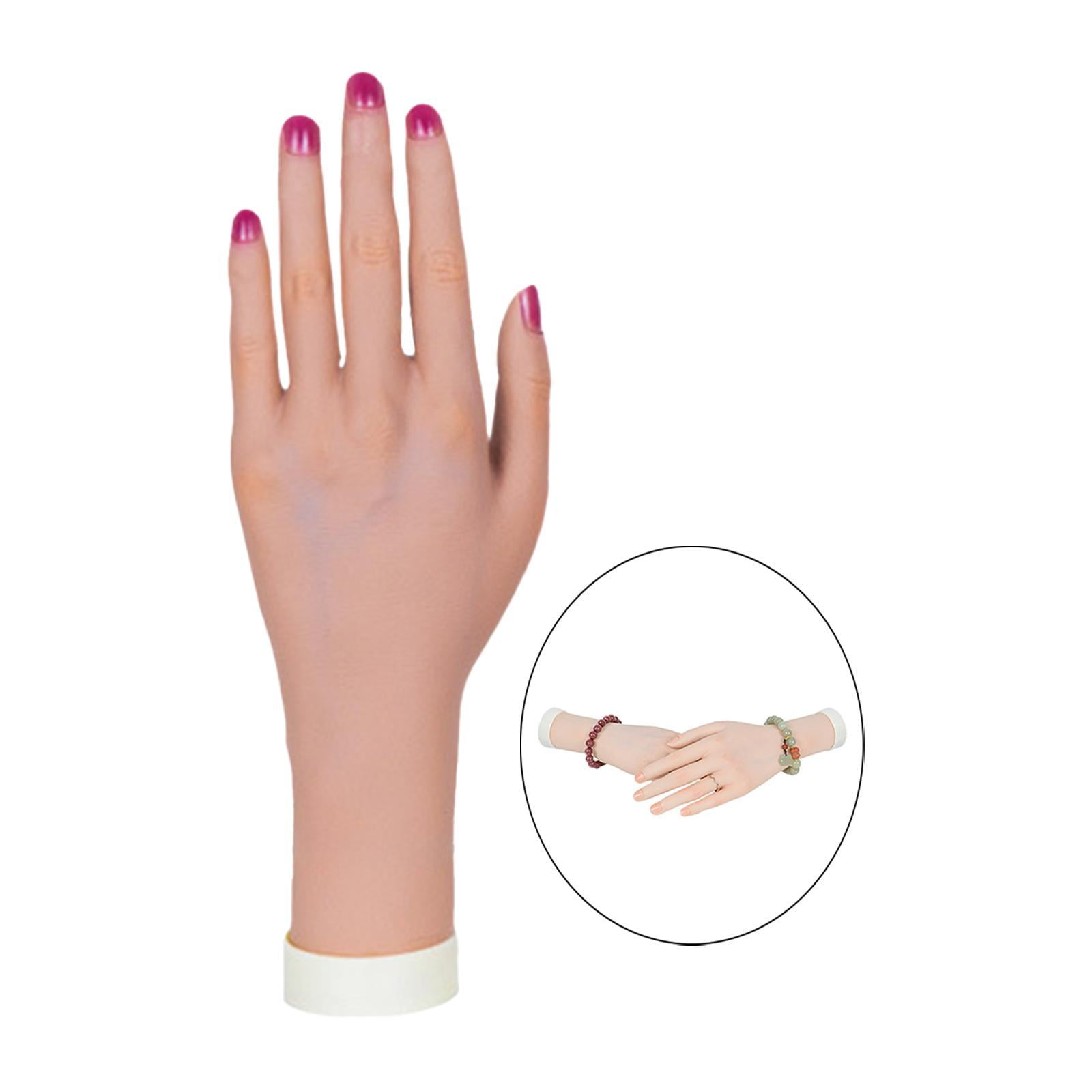 Bothyi Practice Mannequin Hand for Rings Photo Props Acrylic Nails Practice Training skin left hand