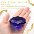 thumbnail image 3 of Pesa de papel de cristal claro en forma de diamante, 60 mm (2.4") diamante artificial para regalos de cumpleaños, fiestas y bodas (azul oscuro), 3 of 7