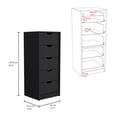 thumbnail image 4 of We Have Furniture Raymer 2 Piece Bedroom Set, Nightstand + Dresser, Black Wengue Finish, 4 of 5