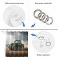 thumbnail image 5 of Farmhouse Tractor Bathroom Shower Curtains with 12 Hooks Polyester Waterproof Shower Curtain for Stalls and Bathtubs Farm Green Car Countryside Decorative Bathroom Privacy Curtain 72x84 Inches, 5 of 9