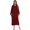 Red, variant on Women Nightgown Autumn Winter Long Sleeve Homewear Hoodie Sleepwear Zipper Solid Long Nightdress Casual Loose Pajamas