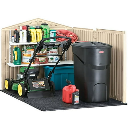 Rubbermaid 6 x 5 ft Storage Shed with Slide Lid, Sandstone 