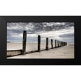 thumbnail image 2 of Adrian Z 24x15 Black Modern Framed Museum Art Print Titled - Post Row at Beach, 2 of 5