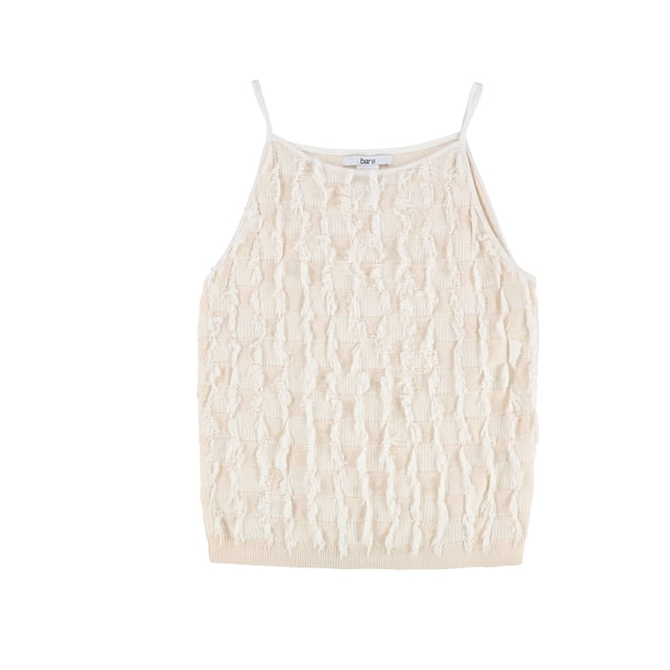 bar III Blusa de punto texturizada para mujer, rosa, extra pequeña