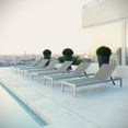 thumbnail image 3 of Modway de 6 Chaise Longue de Patio Extérieure en Aluminium Shore, Gris, 3 of 6