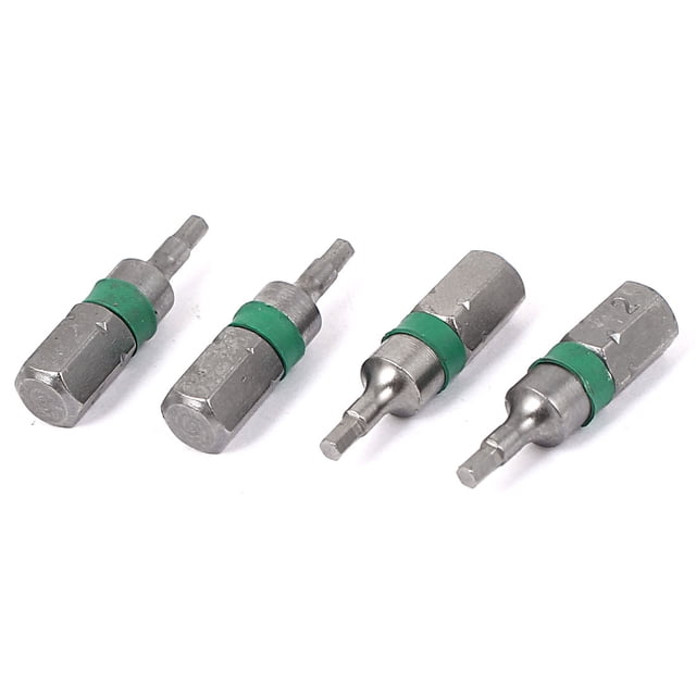 25mm x 2mm 1/4" Mango Puntas de Destornillador Magnéticas Hexagonales Herramienta 4pcs