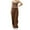 Brown, variant on felwors Women's Vintage Corduroy High Elastic Waist Wide Leg Pocketed Pants Trouser Beige, M