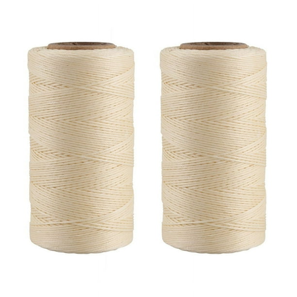 2X,260M 150D 1MM Costura de Encerado Hilo de Mano Cable de la Cuerda Craft DIY Color: Color Crema