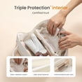 thumbnail image 5 of Lomyolo Travel Makeup Bag for Women, 2Pcs Puffer Cosmetic Bags Large Capacity, Toiletry Bag Waterproof Portable, Wide Open Cosmetic Organizer Pouch with Compartments for Toiletries & Brushes-WHITE, 5 of 7
