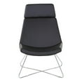thumbnail image 2 of Chaise d'Appoint Geena en Tissu Dillon Noir avec Base de Traîneau Chromée, 2 of 6