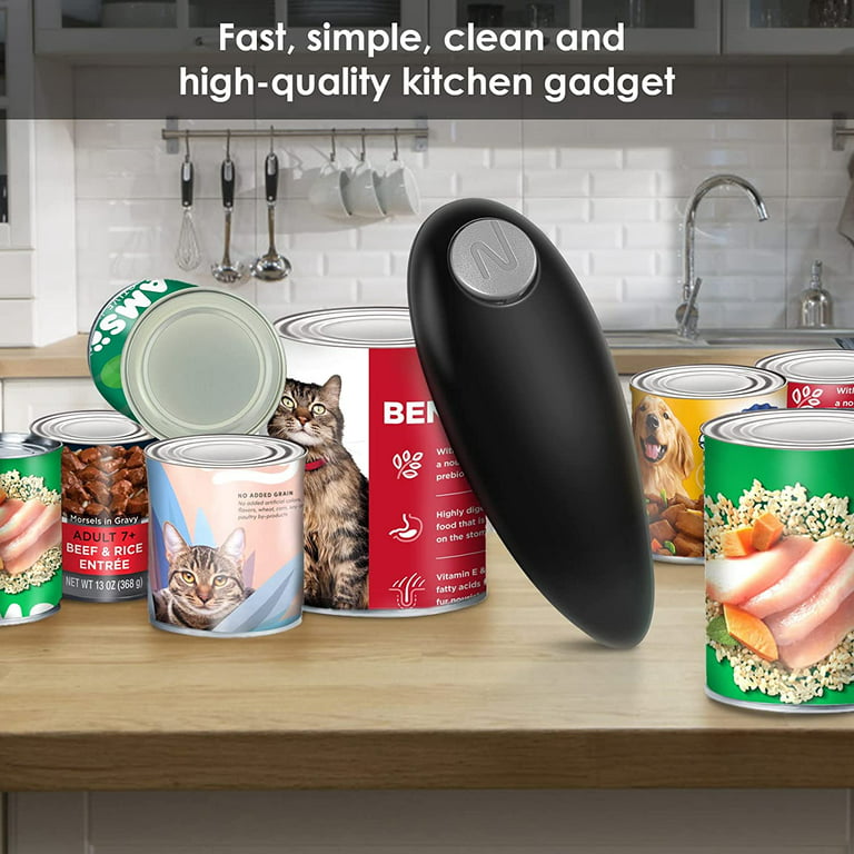 CanVibe Electric Can Opener: One-Touch, Effortless, Stainless Steel  Blade,Battery-Powered, Smooth Edge Cutting for Seniors with Arthritis -  Vysta Home