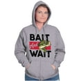 thumbnail image 3 of Fishing Largemouth Bass Bait Wait Zip Up Hoodie Men's Women's Brisco Brands S, 3 of 6
