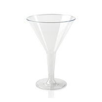 Smarty 6 oz. Clear Disposable Plastic Martini Glasses 192ct