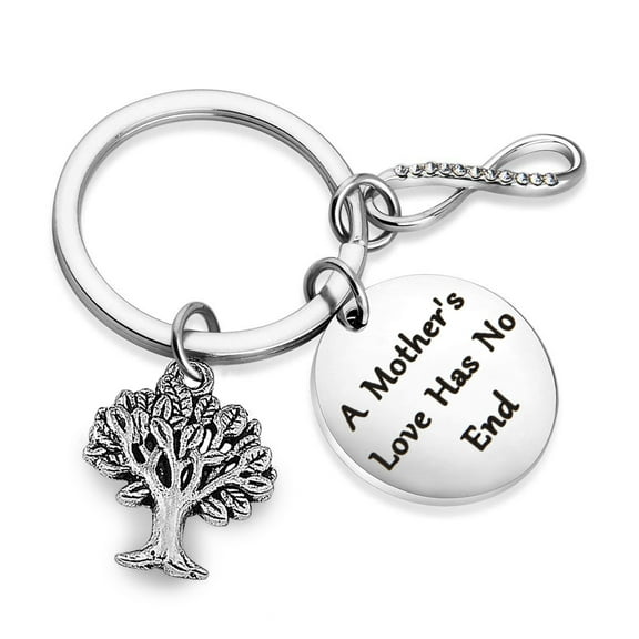 Mother's Day Keychain A Mother's Love Has No End Keychain Gifts Mom Hand Stamped Keychain Gifts Her