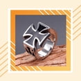 thumbnail image 2 of Sonducket Anillo de moda para hombre, acero Vintage, estilo Punk único, bandas de boda de varios tamaños, patrón eléctrico, accesorios de Ropa, zapatos y accesorios Miscelánea Tamaño7, 2 of 6