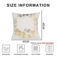 thumbnail image 2 of Juego de 2 fundas de almohada decorativas de color blanco y dorado de 18 x 18 pulgadas, funda de cojín para sofá, decoración del hogar, juego de fundas de almohada para sala de estar, 2 of 6