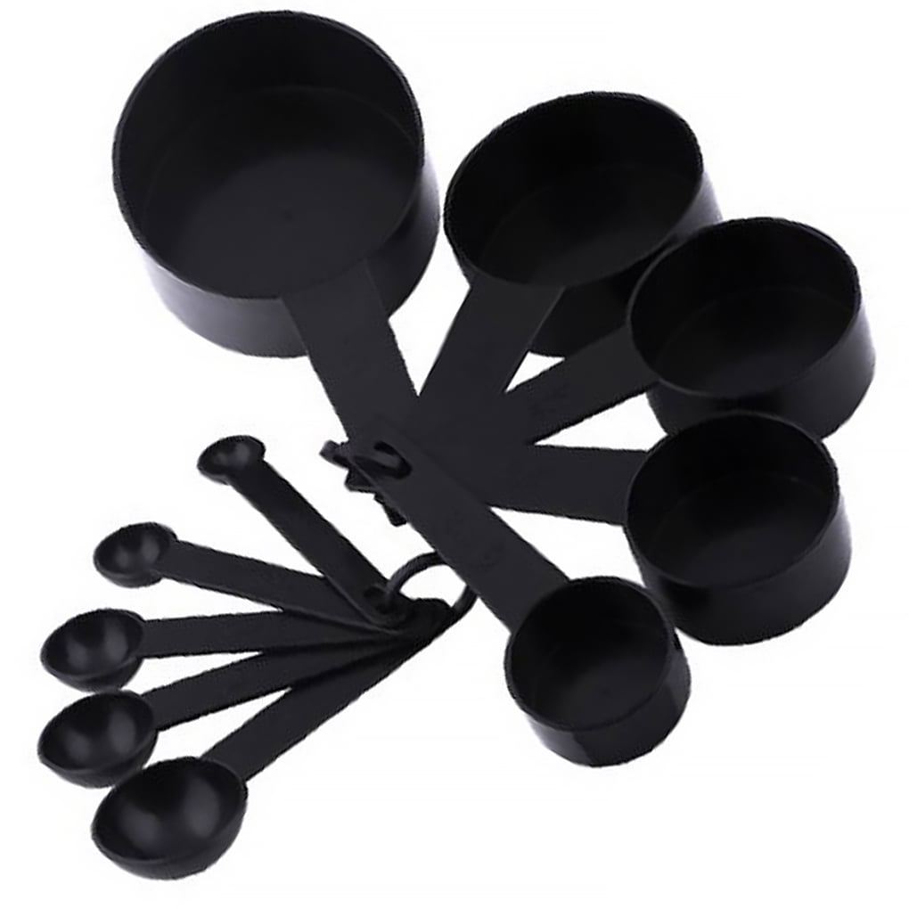 10Pcs/Set Kitchen Baking Bakery Cakes Cooking Plastic Measuring Cups & Spoons 