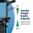 thumbnail image 4 of Lumex Gaitster Upright Walker, Stand Up Forearm Walker, Padded Seat, Large 9" Wheels, 4 of 6