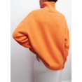 thumbnail image 6 of Women'S High Neck Sweaters Loose Fit Fall Winter Pullover Jumper Tops Orange Red M, 6 of 7