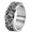 Silver, variant on Men's Cloud Pattern Spinner Ring, Stainless Steel Vintage Statement Band, Raised Surface Detail, 8mm Width, Party Concert Everyday Style, Birthday Father's Day Gift, US Sizes 7-13