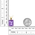 thumbnail image 3 of Gem Stone King 15.03 Ct Purple Amethyst Black Diamond 18K Yellow Gold Plated Silver Pendant, 3 of 4