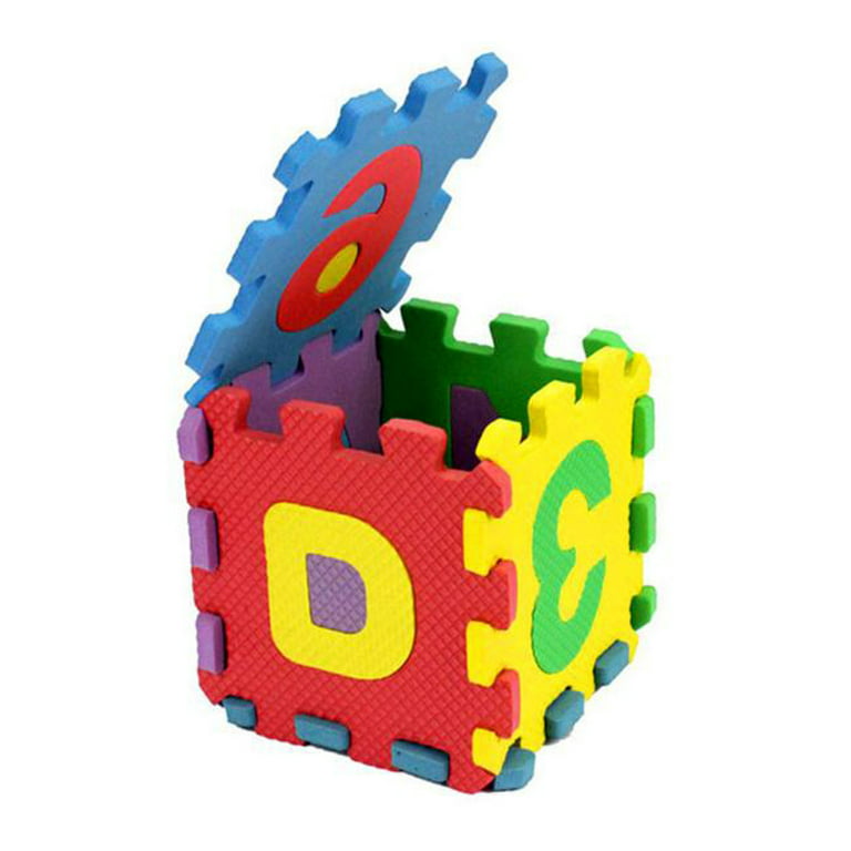 Mini Puzzle Foam Mat for Kids, Interlocking Learning mat 36 Pieces
