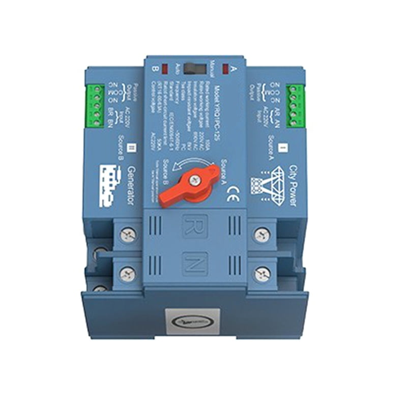 ATS Dual Power Automatic Transfer Switch for Generator or PV Energy to City Power Changeover Switch Generator 125A 2P