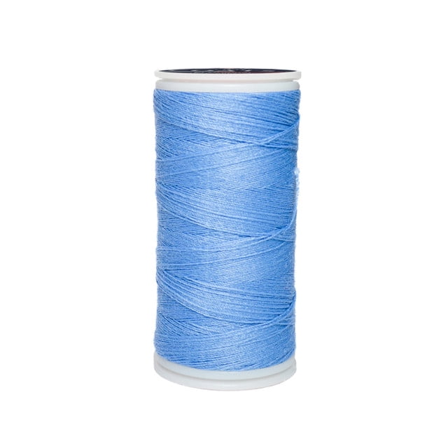 Caja 12 Pzas Hilo Azul Invierno Coats Poliéster Liso 3 Cabos Fibra Corta Coats T6980-0184
