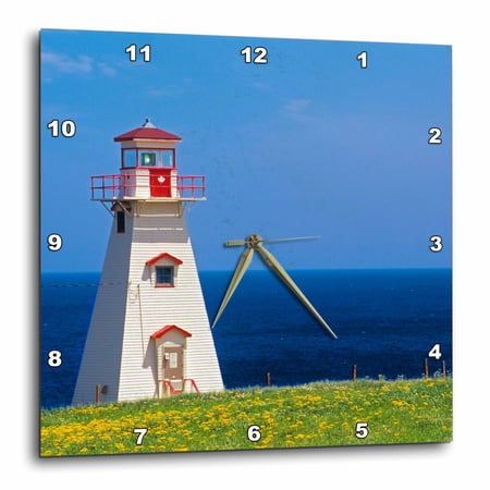 3drose, Canada, Prince Edward Island, Cape Tryon. Cape Tryon Lighthouse, 10x10 Wall Clock