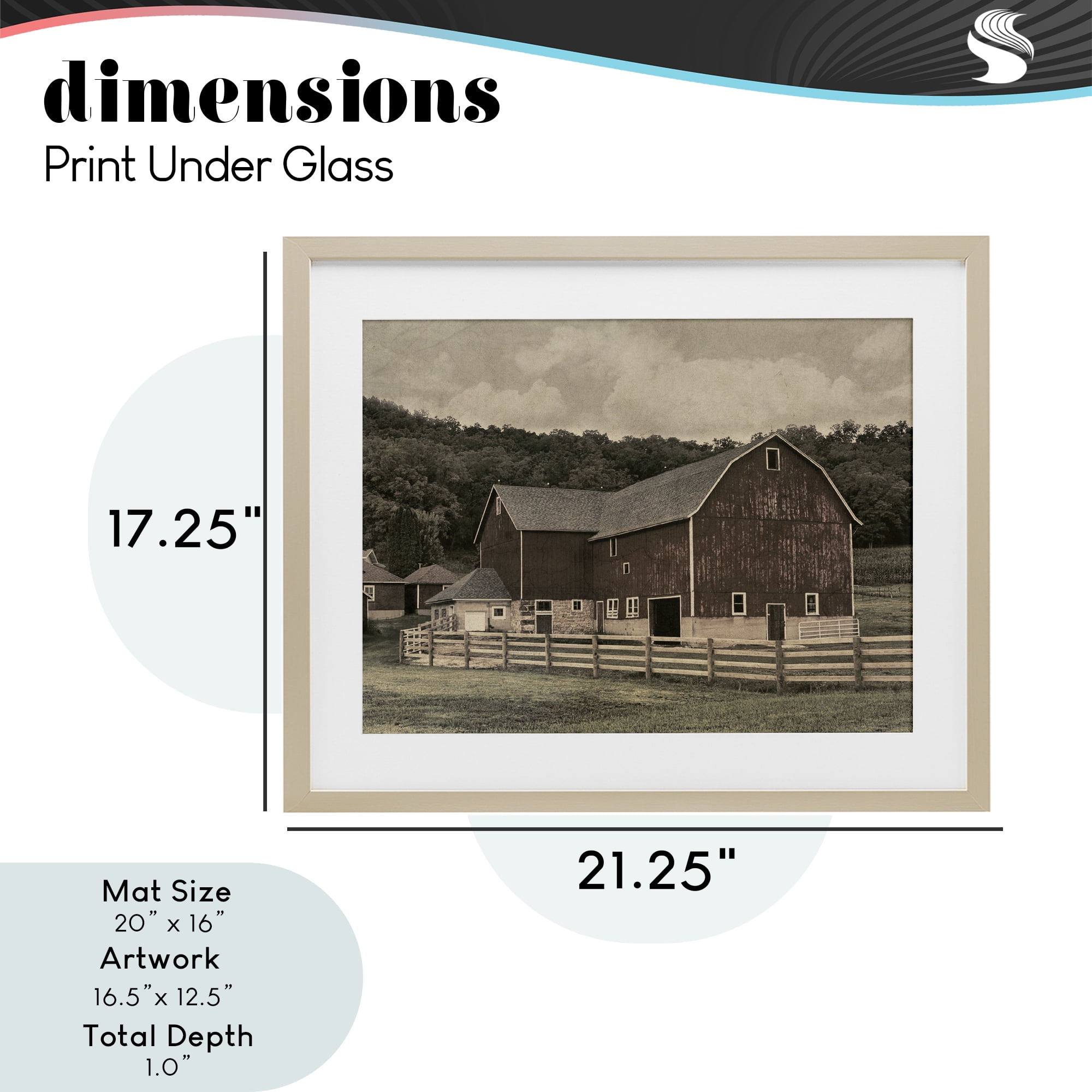Stupell Industries Tender Living Space Barn Birch Framed Print Under Glass, design by Marcus Prime