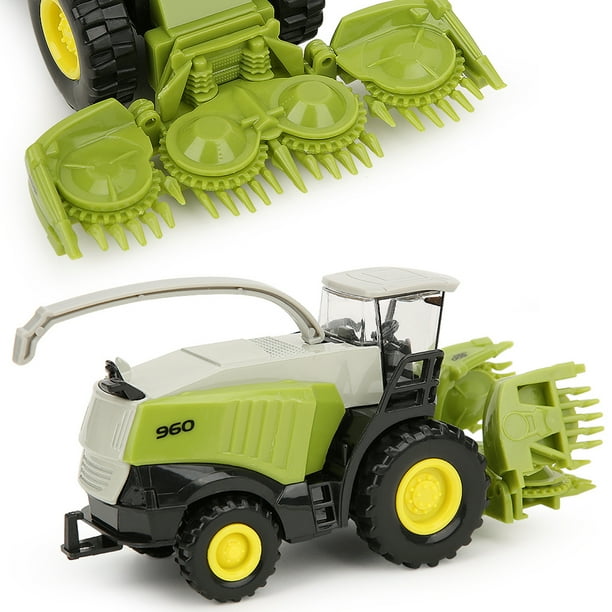 Cosechadora En Miniatura De Juguete De aleación De Plástico, Modelo De Vehículo Educativo, Coche De Granja, Juguetes Deslizantes Para Niños, Color Verde