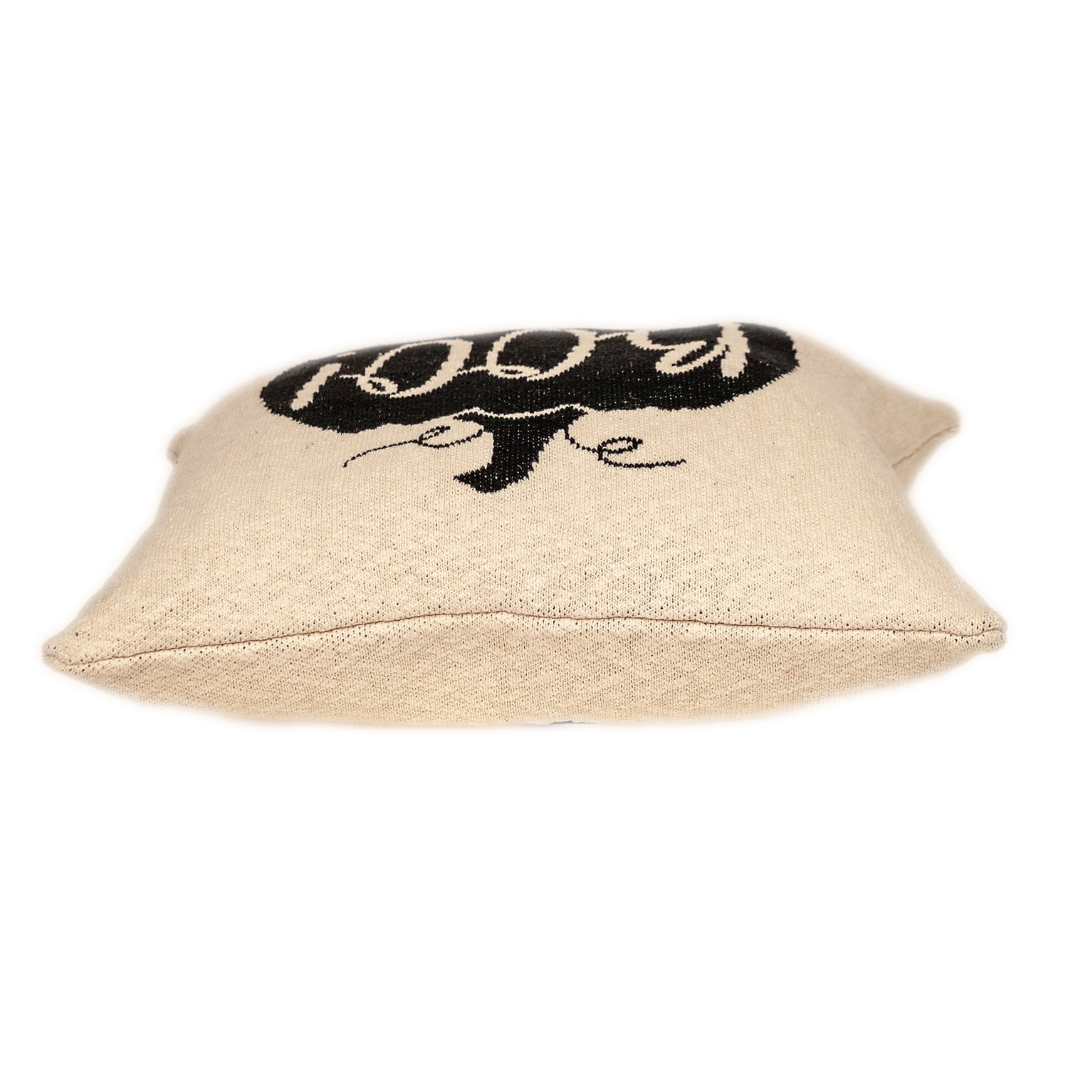 Parkland Collection Baby 20x20" Pumpkin Cotton Throw Pillow in Off White/Cream