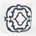 thumbnail image 1 of SARO 4250.NB17S 17 in. Rue Serret Square Embroidered Motif Down Filled Throw Pillow - Navy Blue, 1 of 4