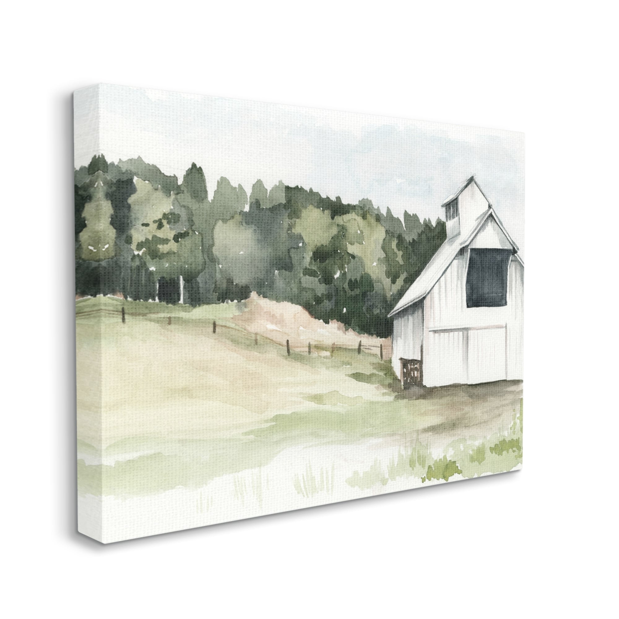 Stupell Industries Quiet Countryside Farmhouse Cottage Green Pasture , 20 x 16, Design by Jennifer Paxton Parker