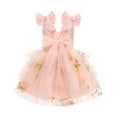 thumbnail image 3 of IDOPIP Toddler Baby Girls Butterfly Birthday Dress 3D Butterfly Wedding Party Ruffle Tutu Dresses, 3 of 8