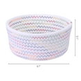 thumbnail image 2 of REGALWOVEN Round Woven Storage Basket, Small Storage Bin for Entryway Desk Key Tray Bowl Home Decor White Color 6.5*6.5*3in, 2 of 7