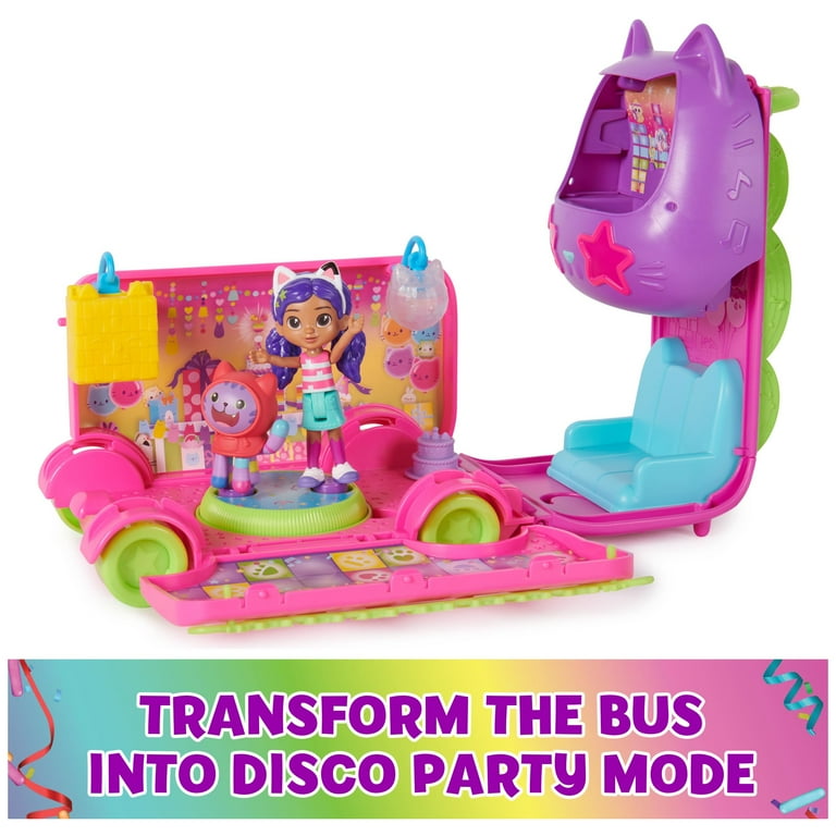 Gabby's Dollhouse Celebration Party Bus Playset with Gabby & DJ Catnip Toy Figures and Dollhouse Accessories, Kids Toys for Ages 3 and Up Gabby's Dollhouse Celebration Party Bus Playset with Gabby & DJ Catnip Toy Figures and Dollhouse Accessories, Kids Toys for Ages 3 and Up