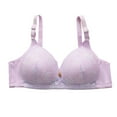 thumbnail image 2 of Bralettes for Womens Lace Racerback Bras Wireless Unlined Bralette Comfy Bra V Neck Casual Sexy Lingerie Tops Purple 42, 2 of 3