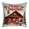 thumbnail image 2 of Funda de almohada de poliéster, decoración navideña, muñeco de nieve, ciervo, estampado navideño, funda de almohada para el hogar, la oficina, el coche, decoración de Halloween, decoración de otoño, d, 2 of 6