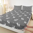 thumbnail image 3 of Feelyou Teens Cartoon Deer Full Size Sheets, Kawaii Animal Lover Bed Sheets, 4pcs, 3 of 7