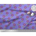 thumbnail image 2 of Soimoi Poly Georgette Fabric Leaves & Floral Artistic Printed Fabric 1 Yard 52 Inch Wide, 2 of 5