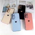 thumbnail image 6 of for Samsung Galaxy A14 5G Case, Cute 6D Plating Love Heart Shockproof Drop Protective Women Girls Soft Electroplate TPU Shockproof Back Cover for Samsung Galaxy A14 6.6 Inch, Black, 6 of 6