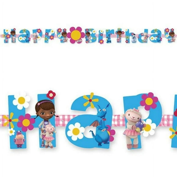 Doc McStuffins Add An Age Letter Happy Birthday Banner
